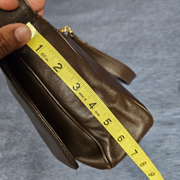 PALOMA PICASSO Vintage Luxury Designer Brown Leather Shoulder Bag Made In Italy - Picture 7 of 16